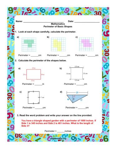 Perimeter of Basic Shapes