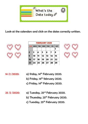 The date