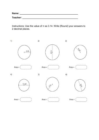 Area of Circle