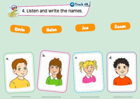 Describing people: Listen and write the name