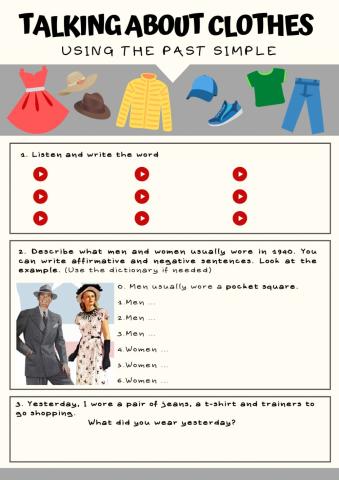 Talking about clothes in the past