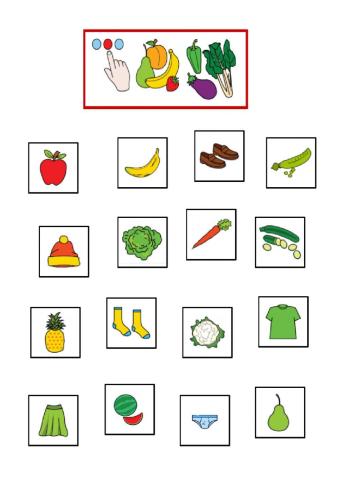 Assenyala fruites i verdures