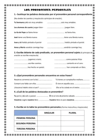 Pronombres personales