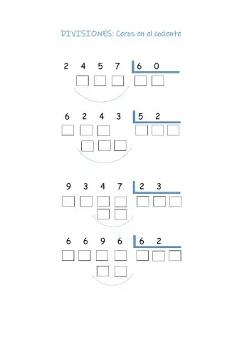 Divisiones: ceros en el cociente