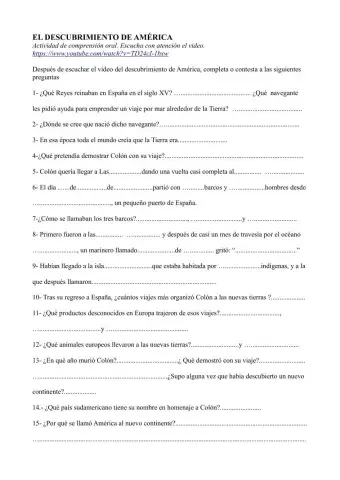 El descubrimiento de América