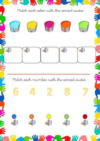 Match the colors and numbers