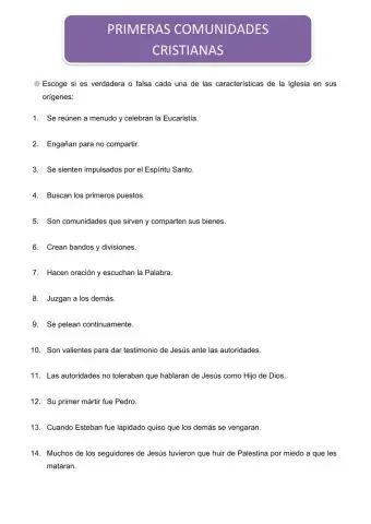 Ficha 2 - primeras comunidades