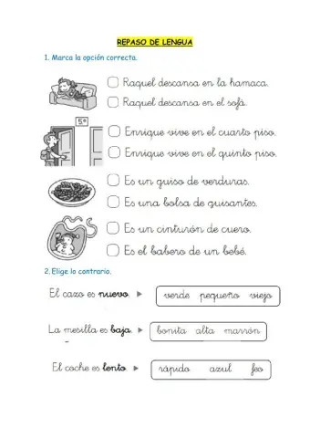 Repaso de lengua primero 01
