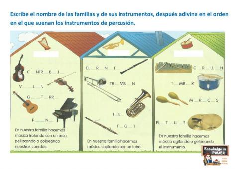Familia de cuerda, viento y percusión