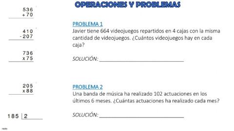 Operaciones y problemas