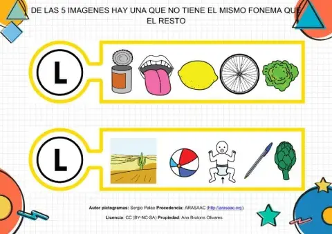 Conciencia fonológica - fonema L
