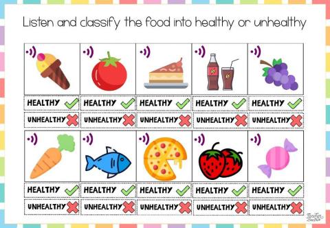 Healthy or unhealthy food