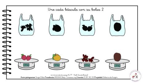 Las frutas: relaciona fondo-figura 2