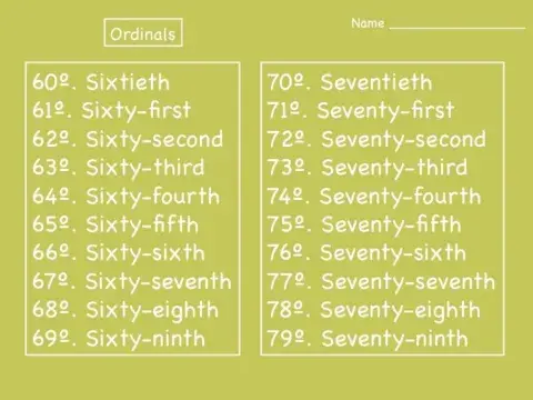 Ordinal 60-79 Listening