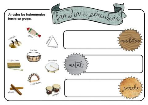 Los instrumentos de percusión