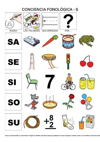 Conciencia fonológica S