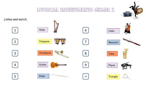 Musical instruments Grade 2