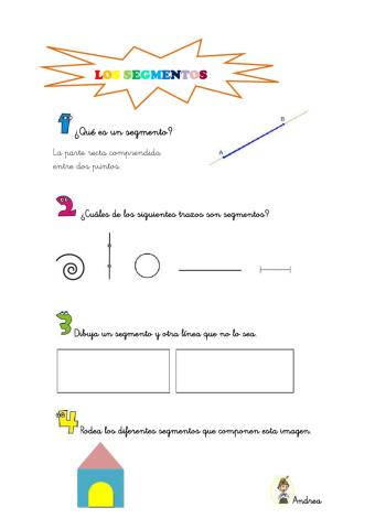 Ficha segmentos, ACIS 3ºEP.