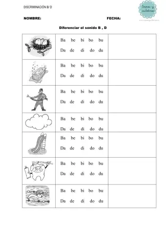 Discriminar b-d