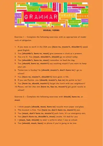 (A2) Grammar - Must, Have to, Should