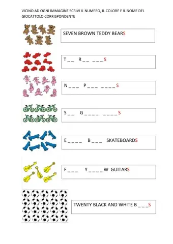 NUMBERS, COLORS AND TOYS