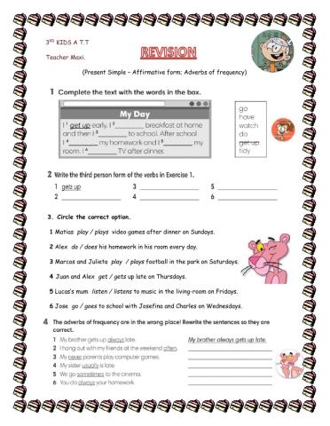 3rd Kids - Revision U6