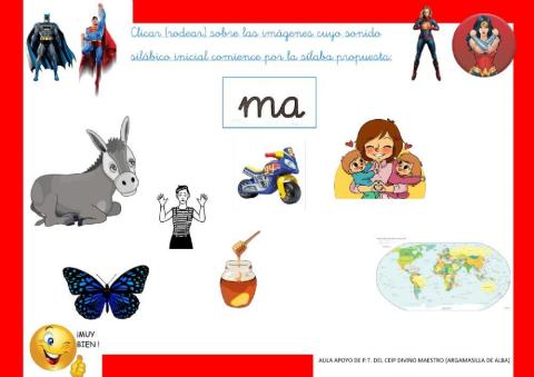 Discriminación auditiva sílabas con m