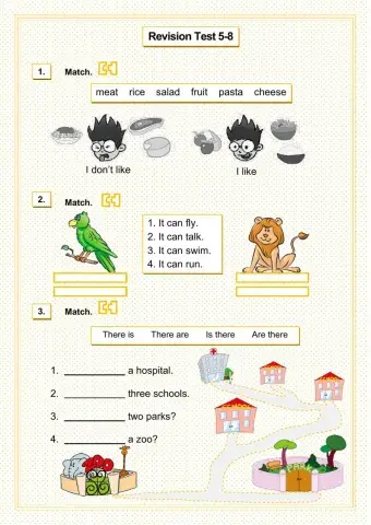 Smart Junior 2. Revision test 5-8