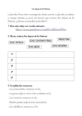 Etapas de la Historia