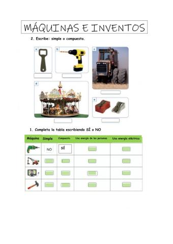 Máquinas e inventos