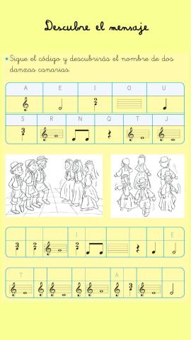 Descubrir el nombre de dos canciones canarias