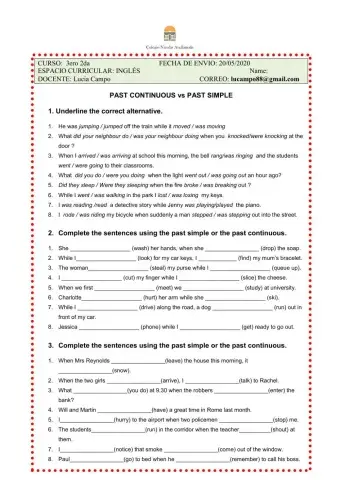 Past Simple vs Past Continous