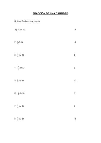 Fracción de una cantidad