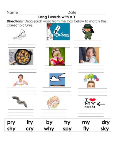 Long Vowel i Words with Y