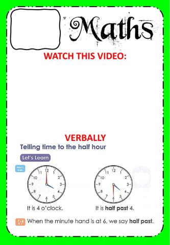 Time to the Half an Hour