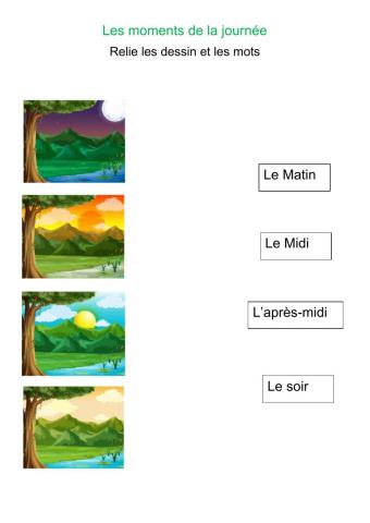 Les moments de la journée