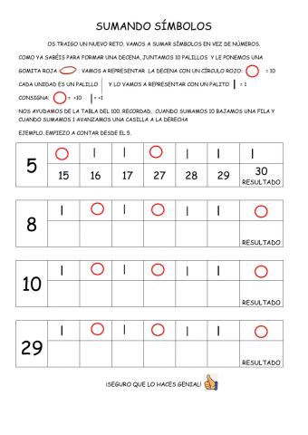SUMAS DE SÍMBOLOS
