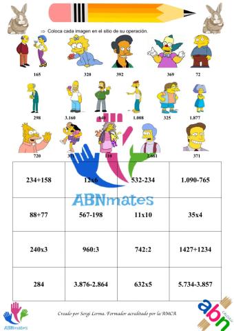 Puzzle operaciones los simpson