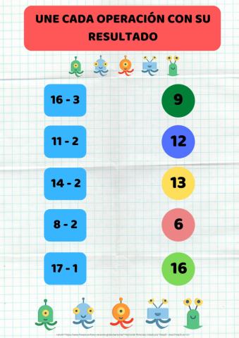 Une con el resultado correcto 3