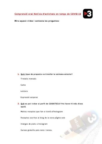 Comprensió oral TVE3