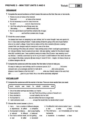 5th year test, unis 5 and 6