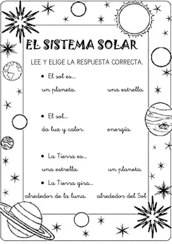 El sistema solar.
