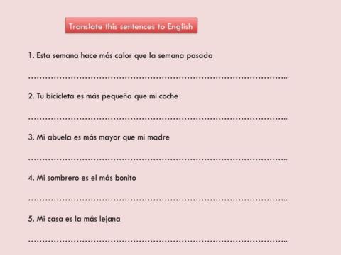 Adjective Sentences 1