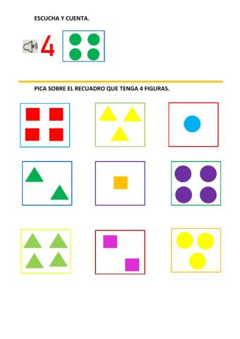 Selecciona donde hay cuatro