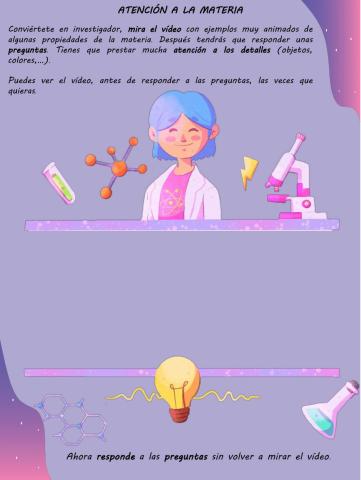 Atención a la materia