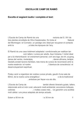 Escola de camp de ramió