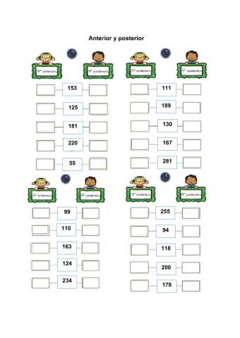 Anterior y posterior