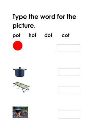 Worrds with 'ot' sound