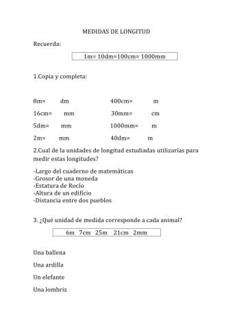 Submultiplos del m