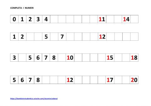 Numeri...ordine crescente